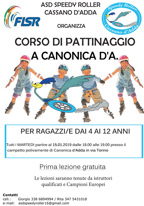 Corso pattinaggio Speedy Roller Canonica D'Adda 2019